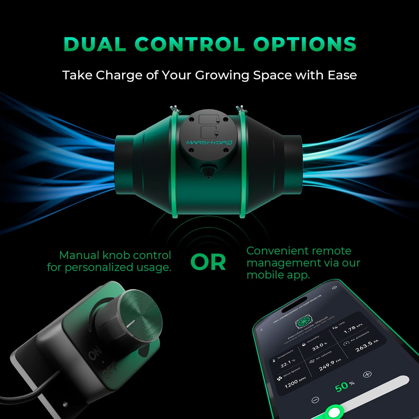 Easy Start Bundle – 2025 Mars Hydro 6″ (150mm) iFresh Complete Fan Kit