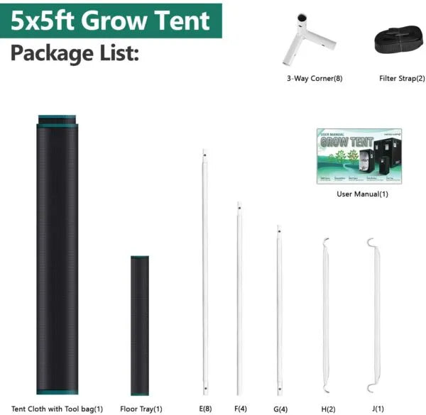 Mars Hydro 2-in-1 150 x 120 x 200cm Grow Tent