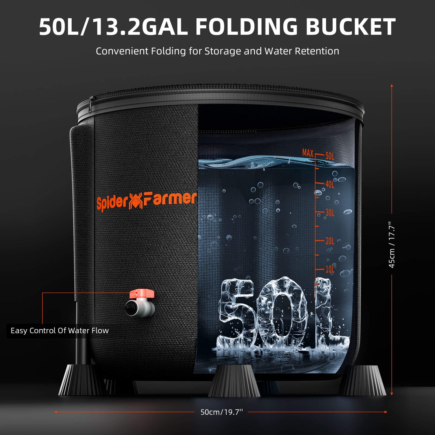 Spider Farmer® 4-Pack Gravity-Fed Silent Self-Watering System Kits for Indoor Grow Tents & Greenhouses