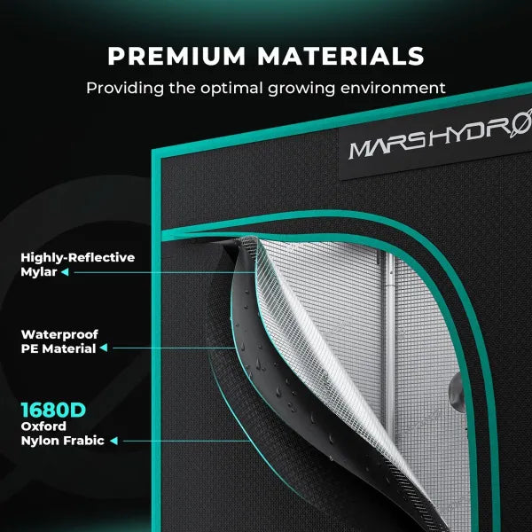 Mars Hydro 3×3 Grow Tent – 32”x32”x63” (80x80x160cm)
