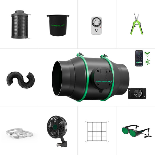 Lot de démarrage facile – Kit de ventilateur complet Mars Hydro 6″ (150mm) iFresh 2025