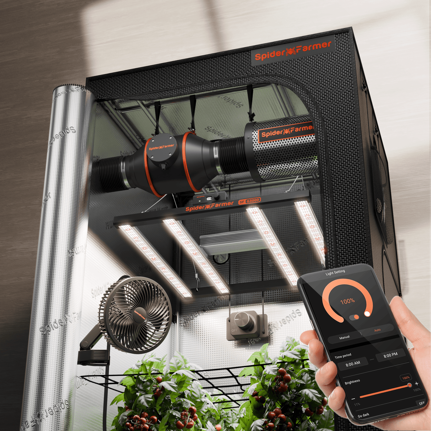 Spider Farmer® G3000 | 90cm x 90cm Mini Greenhouse Kit