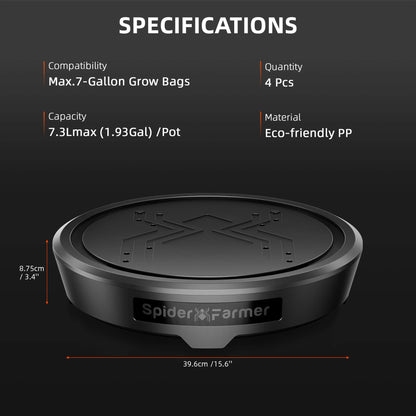 Spider Farmer® 4-Pack Gravity-Fed Silent Self-Watering System Kits for Indoor Grow Tents & Greenhouses