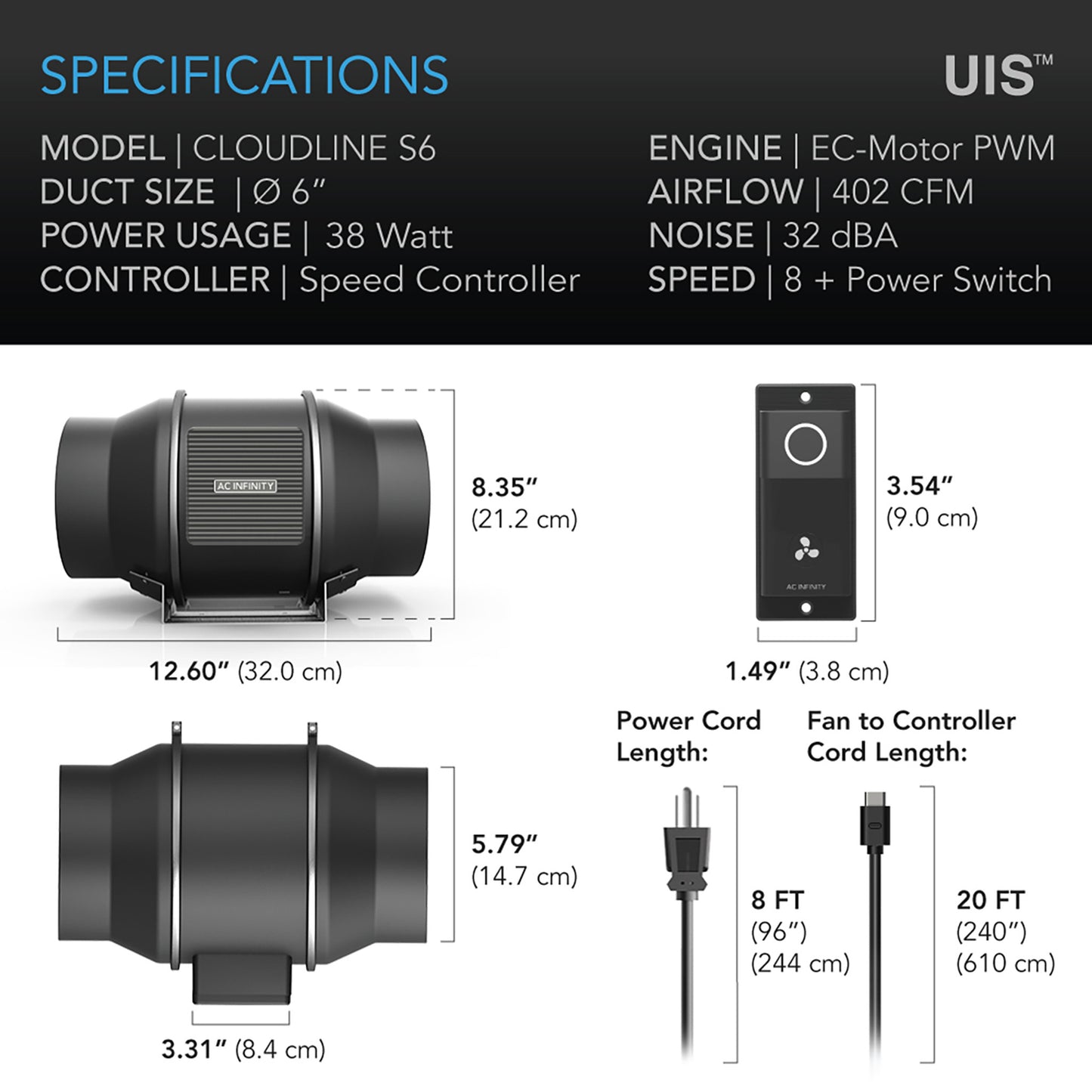 AC Infinity CLOUDLINE S6