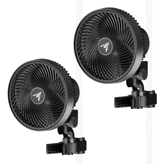 Lot de 2 ventilateurs à clipser CLOUDRAY S6, ventilateurs pour tente de culture de 6 pouces avec moteur EC à longue durée de vie, 10 modes de vent dynamiques et vitesses, oscillation automatique à 10 niveaux