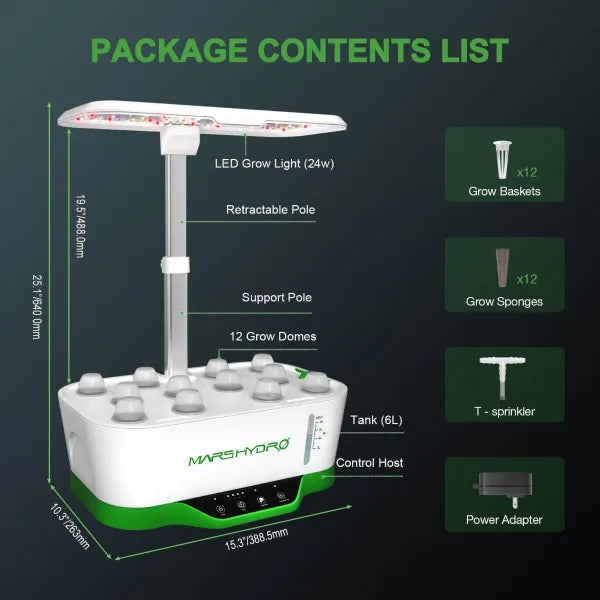 Système de culture hydroponique LED Mars Hydro HYDROLINE12 pour semis et clonage