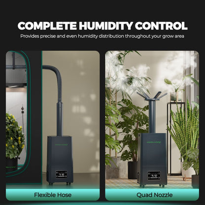 Humidificateur Mars Hydro 15L pour plantes avec brume fraîche ultrasonique, capteur de température et d'humidité et télécommande