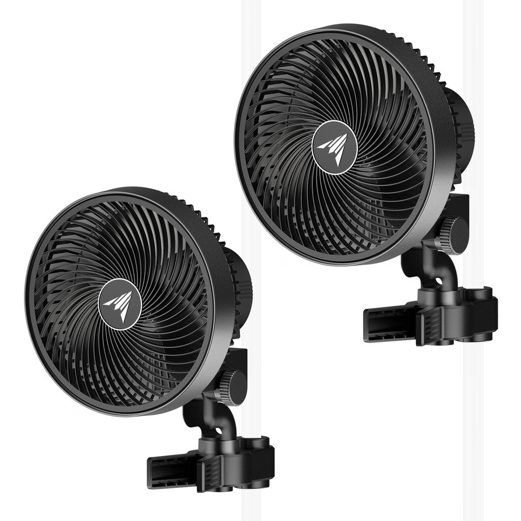 CLOUDRAY S6 2-Pack, Grow Tent Clip Fan 6” with Long-Life EC Motor, 10-Level Dynamic Wind Modes & Fan Speeds, 10-Level Auto Oscillation