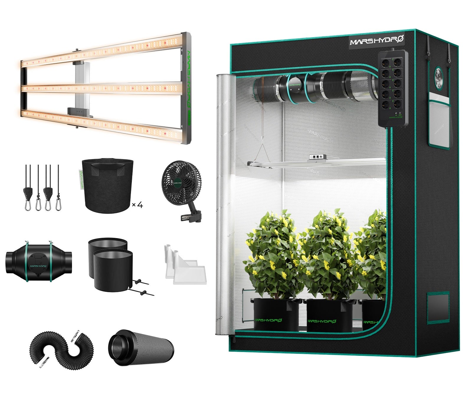 Marshydro FC 4000 EVO Complete Kit | 120cm x 60cm Mini Greenhouse Kit
