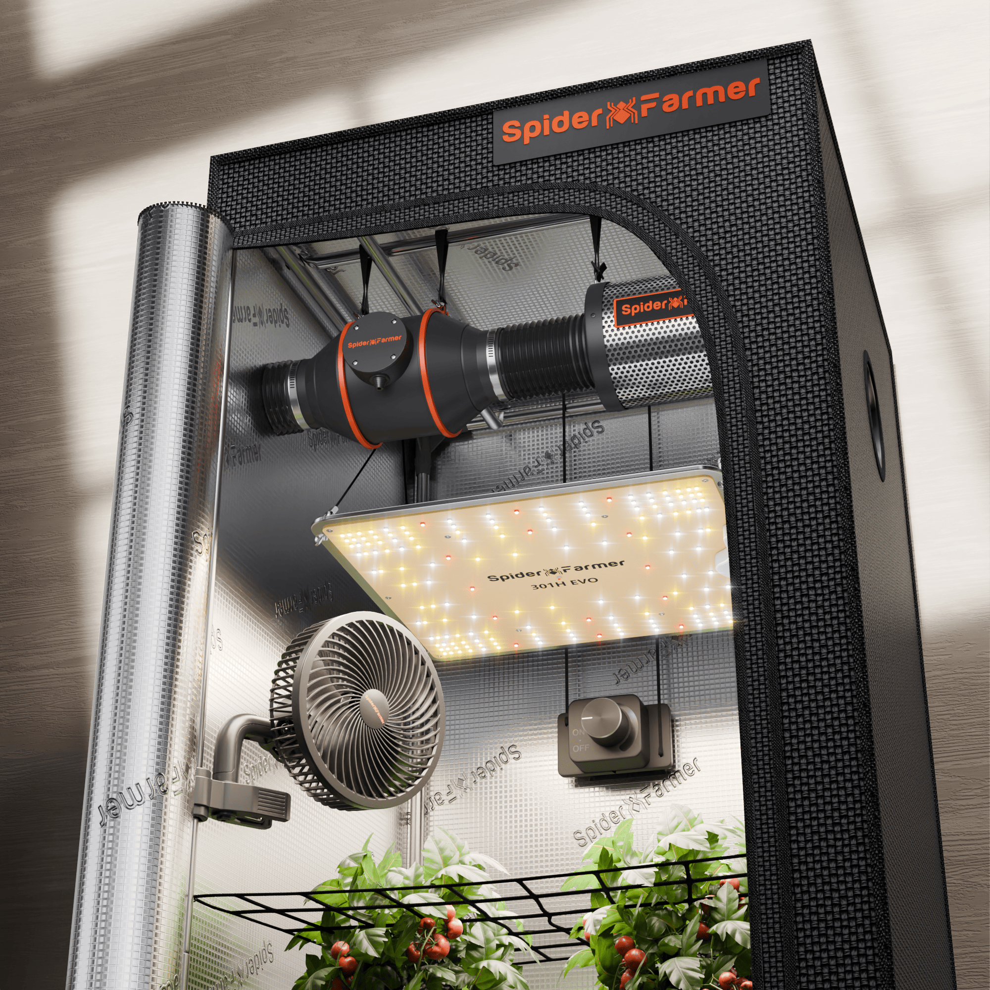 Spider Farmer® SF1000 301H EVO | 70cm x 70cm Mini Greenhouse Kit